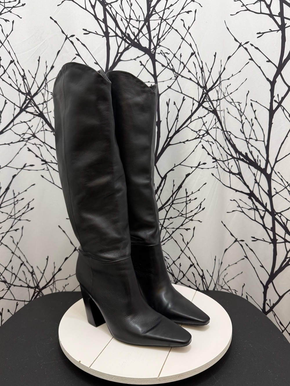 Daria Boot by A'mmonde Atelier Black Tall Leather women’s 10